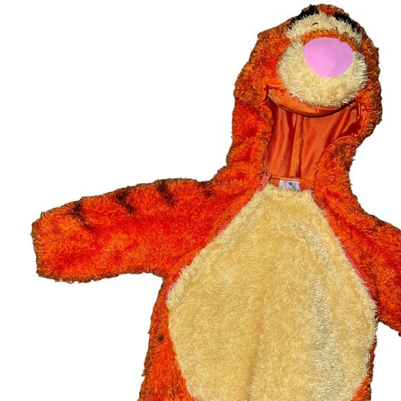 Disney Winnie the Pooh Tigger Costume Infant 24 Mo One Piece Halloween Hooded - Picture 3 of 10